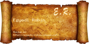 Egyedi Robin névjegykártya